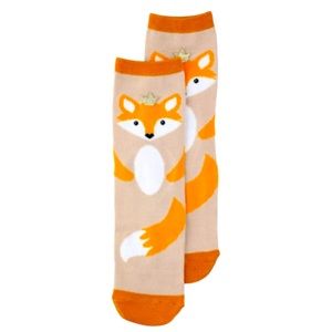‼️4 FOR $15‼️ CUTE CREW SOCKS *NWT *FITS ~5-9 *CROWNED FOX *5.95 SHIPPING